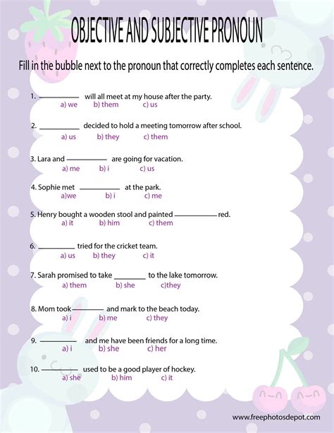 Objective And Subjective Pronouns Worksheet Teach Starter Subjective And Objective Pronouns Worksheet - Subjective And Objective Pronouns Worksheet