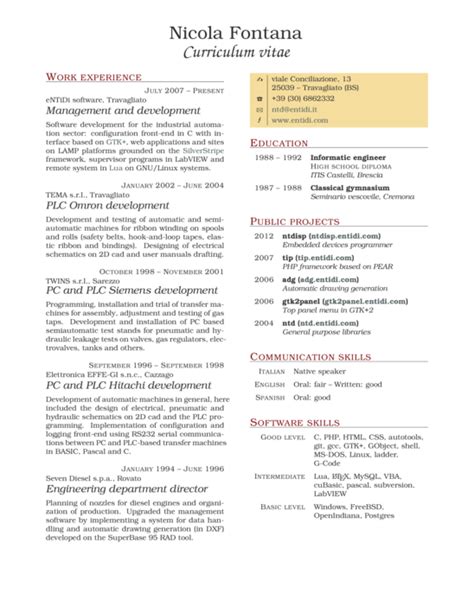objective example resume Platform.sh 2 Column Resume Template 22