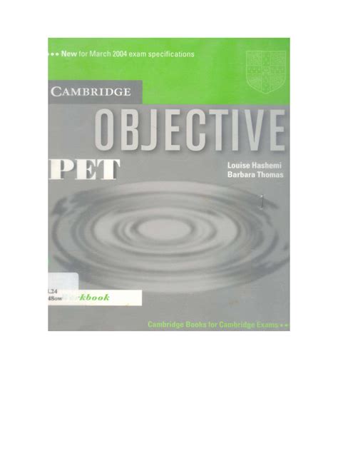 Objective Pet Intermediate Workbook With Answers Copyright