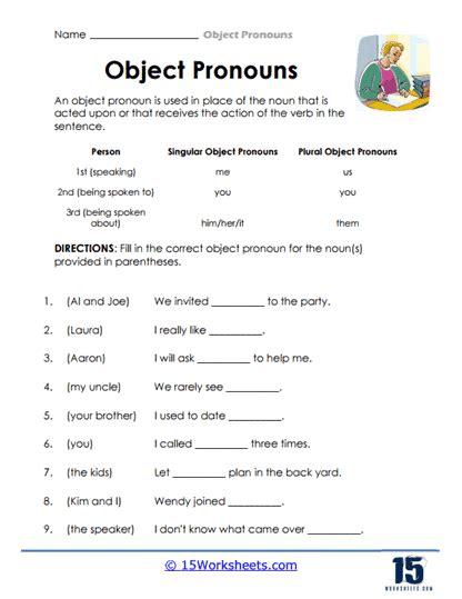 Objective Pronoun Worksheet   Worksheet 2 Direct Object Pronouns Answer Key - Objective Pronoun Worksheet