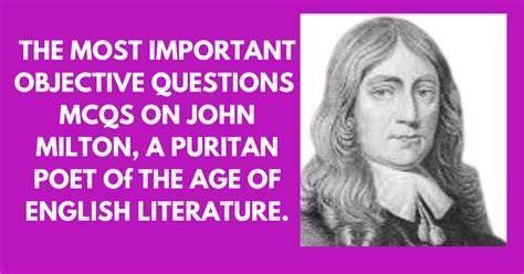 objective questions on milton on his blindness