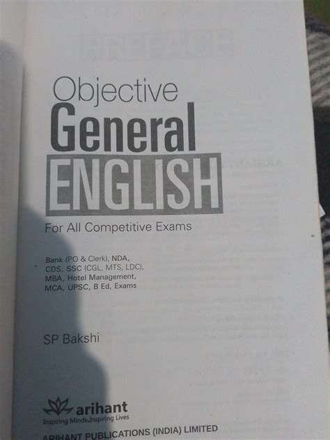 Read Objective General English Arihant 