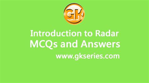 Read Objective Questions And Answers In Radar Engineering 