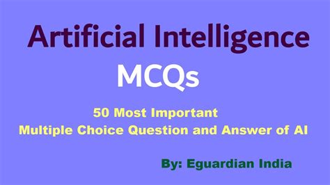 Read Online Objective Type Questions And Answers In Artificial Intelligence 