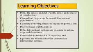 Objectives Of Globalization