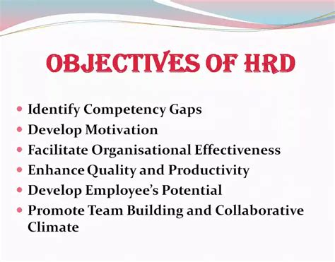 Objectives Of Hrd
