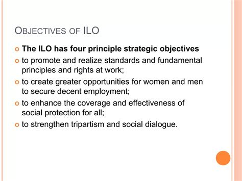 Objectives Of Ilo