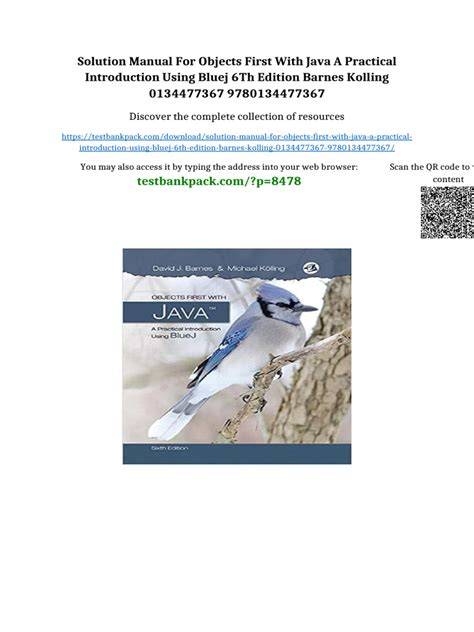 objects first bluej solution mannual