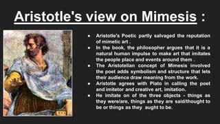 objects of mimesis aristotle biography