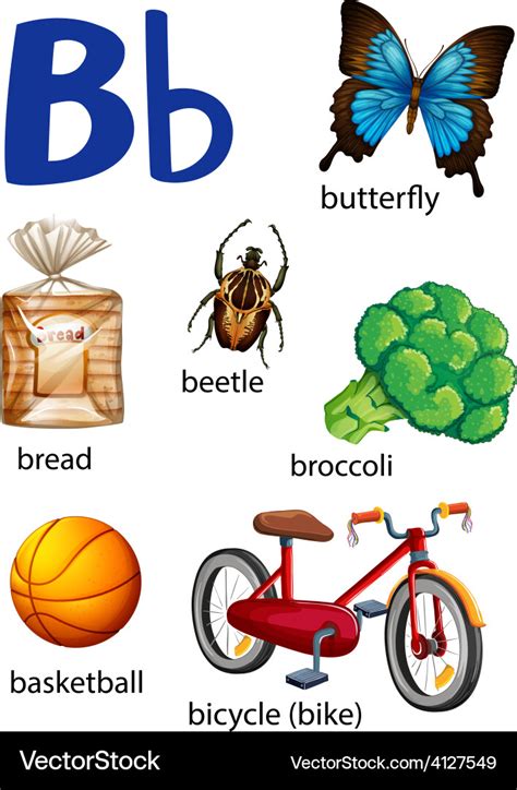 Objects That Start With B Objects Vocabulary Word Objects With Letter B - Objects With Letter B