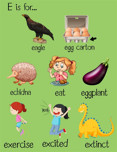 Objects That Start With E   Words That Start With E Enchanted Learning - Objects That Start With E