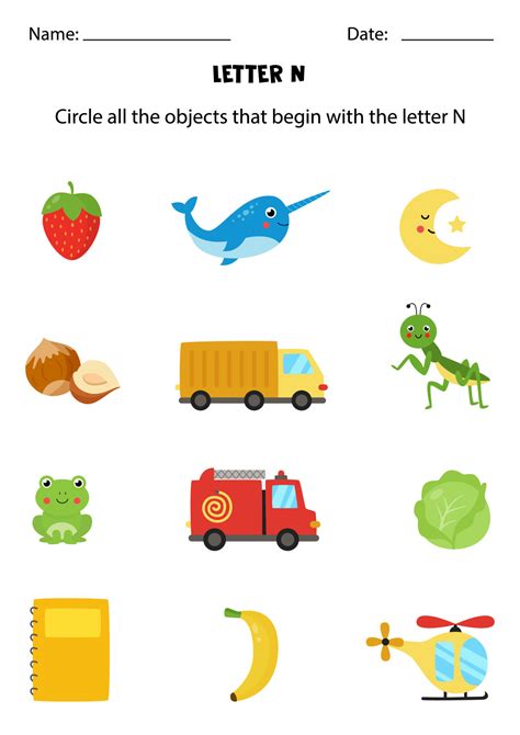 Objects That Start With N   Objects Or Things That Start With N Complete - Objects That Start With N