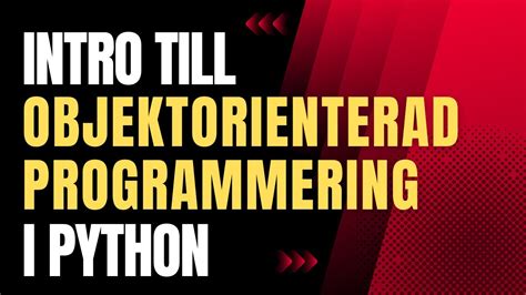 objektorienterad programmering python