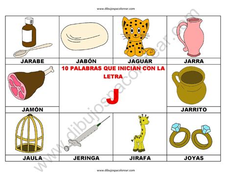 Objetos Con La Letra J