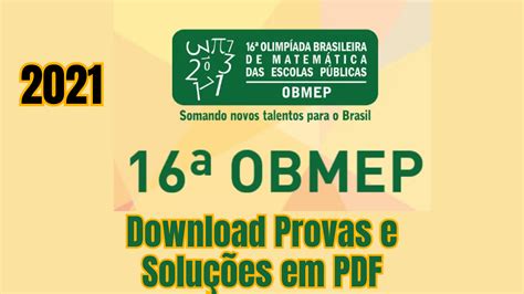 Obmep Provas E Solucoes