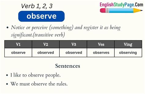 observe english