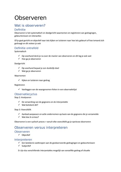 observeren definitie