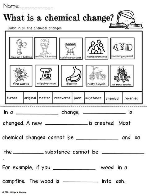 Observing Chemal Change Worksheets K12 Workbook Observing Chemical Change Worksheet - Observing Chemical Change Worksheet