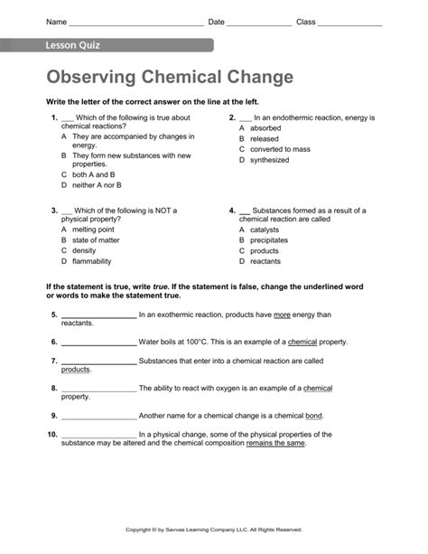 Observing Chemical Changes Teacher Notes Rsc Education Observing Chemical Change Worksheet - Observing Chemical Change Worksheet