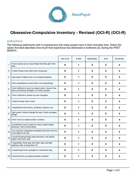 Obsessive Compulsive Inventory