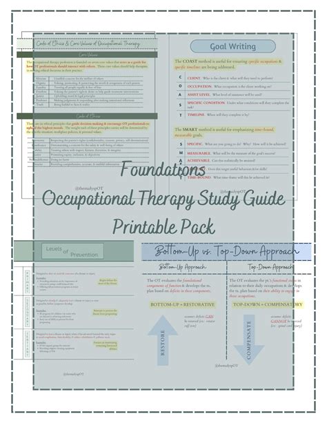 Occupational Therapy Study Guide For Exam