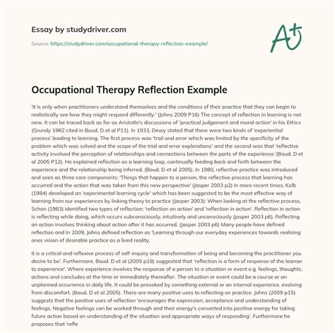 Read Occupational Therapy Paper 
