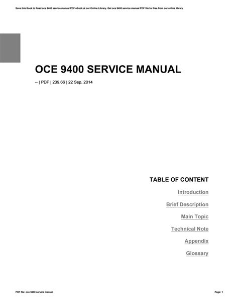 oce 9400 service manual