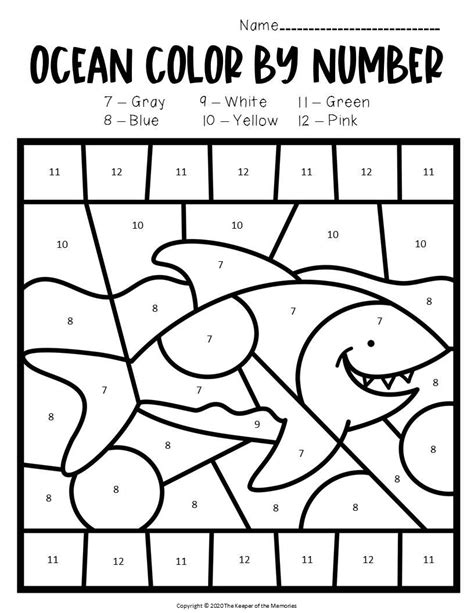 Ocean Color By Number Pages Free Homeschool Deals Ocean Floor Coloring Pages - Ocean Floor Coloring Pages
