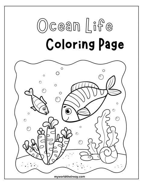 ocean coloring sheets