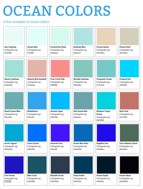 ocean colors