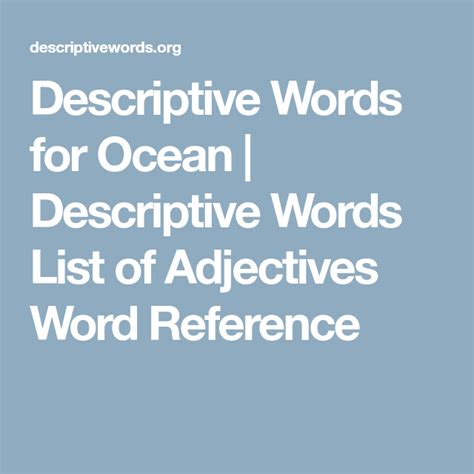 Ocean Descriptive Essay 1298 Words Internet Public Library Ocean Description Creative Writing - Ocean Description Creative Writing