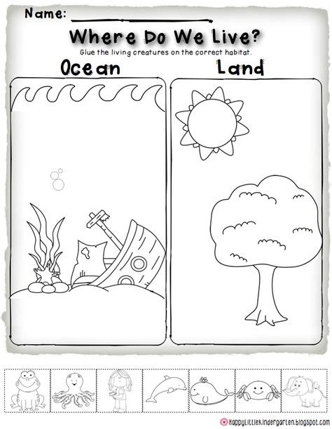 Ocean Forest And Farm Habitats Worksheets K5 Learning Ocean Animals Science Worksheet Kindergarten - Ocean Animals Science Worksheet Kindergarten