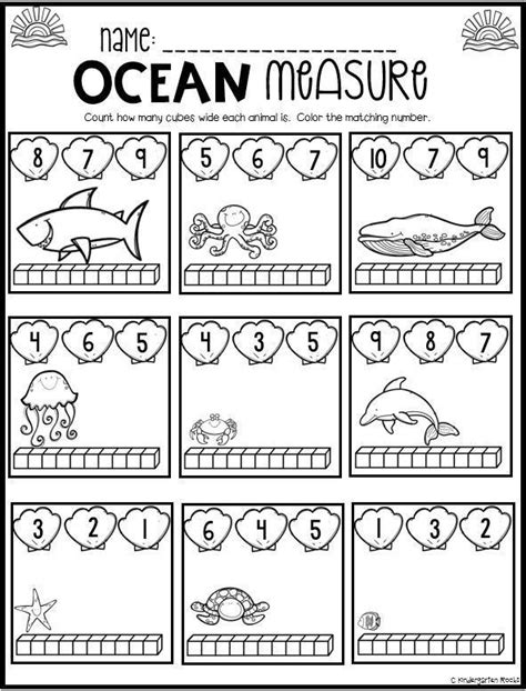 Ocean Kindergarten Math Worksheets Oceans Kindergarten - Oceans Kindergarten
