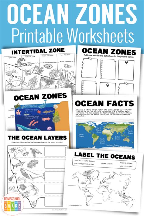 Ocean Zones Worksheets Free Homeschool Share Label The Oceans Worksheet - Label The Oceans Worksheet
