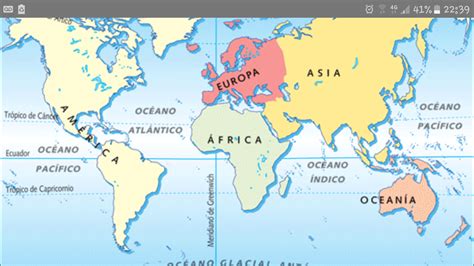 Oceanos Mapa Planisferio