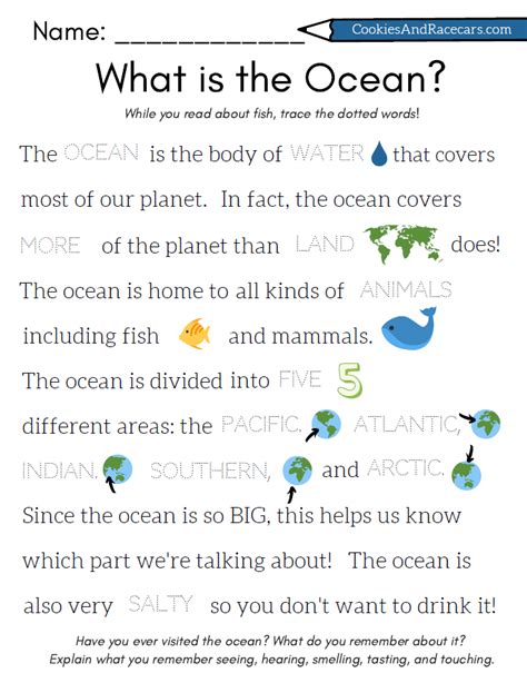 Oceans For First Grade Teaching Resources Tpt Worksheet Oceans 1st Grade - Worksheet Oceans 1st Grade