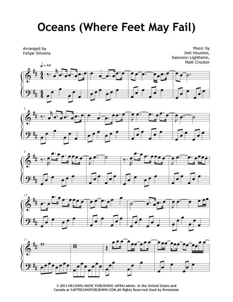 Oceans Sheet Music