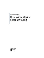 Full Download Oceanview Marine Company Audit Practice Case Solutions 