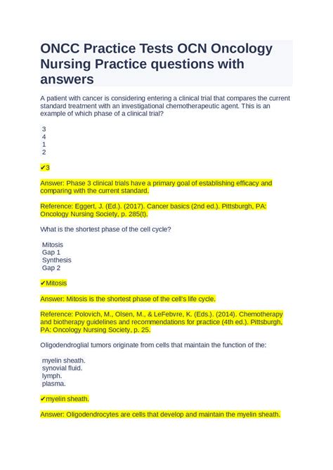 Ocn Practice Test Questions