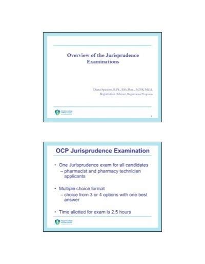 ocp jurisprudence examination