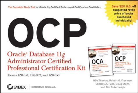 Download Ocp Oracle Database 11G Administrator Certified Professional Certification Kit 1Z0 051 1Z0 052 And 1Z0 053 