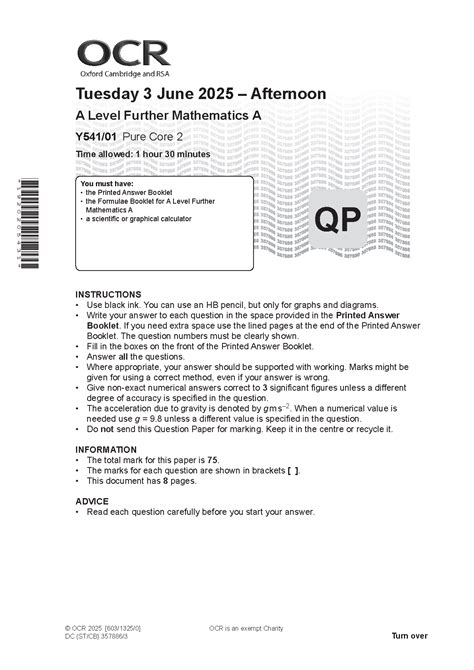 Ocr Core 2 Mark Scheme June 2013