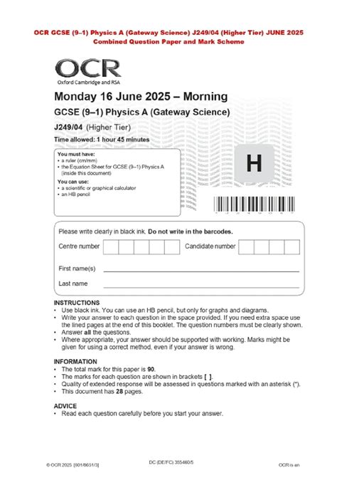 ocr gateway june 2013 mark scheme