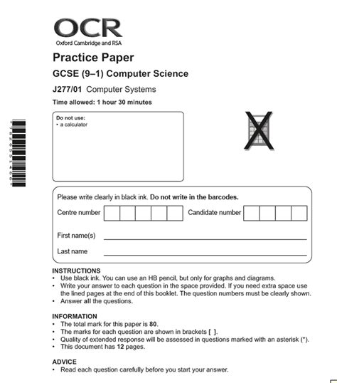 ocr gsce computing june 2013 revision guide