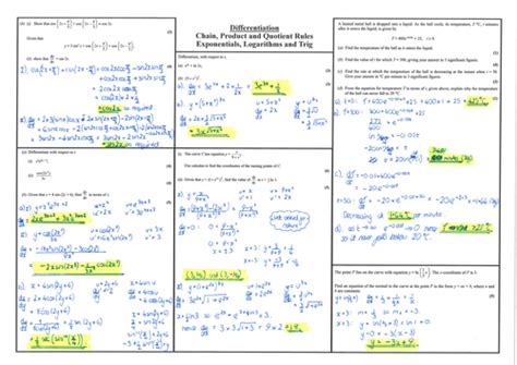 Read Ocr Core Maths 3 Past Paper Questions Differentiations 