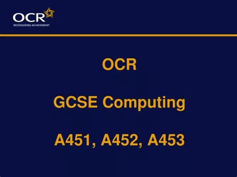 Read Online Ocr Gcse Computing A453 Solution Code 