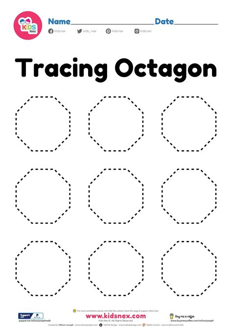 Octagon Shape Worksheet Free Printable Pdf For Preschool Octagon Worksheets For Preschool - Octagon Worksheets For Preschool
