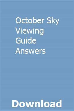 Read October Sky Viewing Guide Answers 