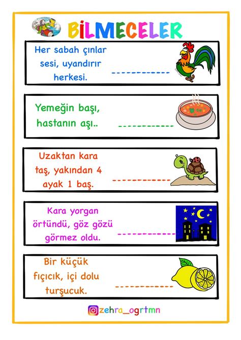 çocuklar Için Bilmeceler