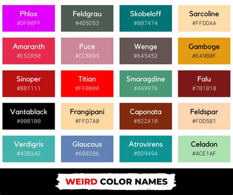 odd color names